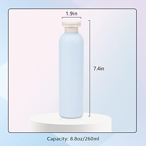 UMETASS 8.8 oz Travel Shampoo Bottles, Refillable Flip Cap Squeeze Bottles for Toiletries, Large Leakage-proof Travel Shampoo and Conditioner Bottles (Blue) - Image 2