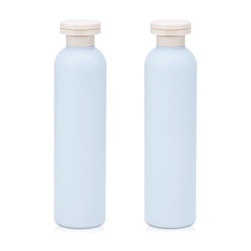 UMETASS 8.8 oz Travel Shampoo Bottles, Refillable Flip Cap Squeeze Bottles for Toiletries, Large Leakage-proof Travel Shampoo and Conditioner Bottles (Blue) - Image 1