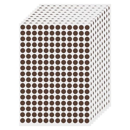 FINDAT Brown Round Labels 04 Inch Vinyl Dot Stickers SelfAdhesive Removable Color Coding Decals Waterproof Circle Tag for Office Home Inventory 2040 PCS - Image 1