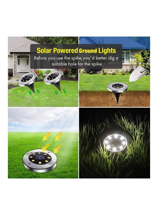 NIBEMINENT 8-Piece Solar Ground Lights White - Image 4