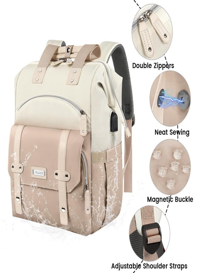 FALANKO Backpack for Women, 15.6 Inch Laptop Backpack with USB Charging Port, Water Resistant Work College Computer Teacher Nurse Doctor Backpack Bookbags Office Business Backpacks - Image 4