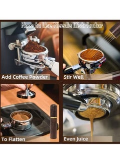 Bukela Espresso Coffee Stirrer 5 Needles 0.4mm Espresso Distribution Tools, Natural Wood Handle and Stand  - Image 5