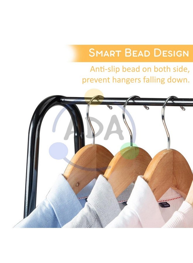 ADA Heavy Duty Steel Clothing Garment Rack with 2 with Bottom Shelves Freestanding Clothes Garment Size：60 x 30 x 142 cm (L x W x H)- Black - Image 3