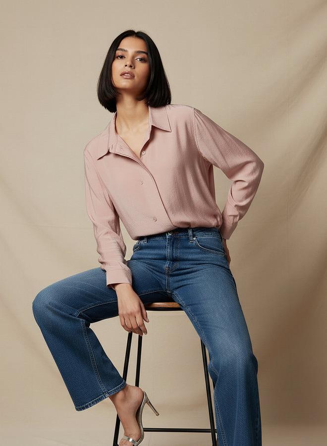 Splash FAV Regular Fit Viscose Top with Button Detail - Image 5