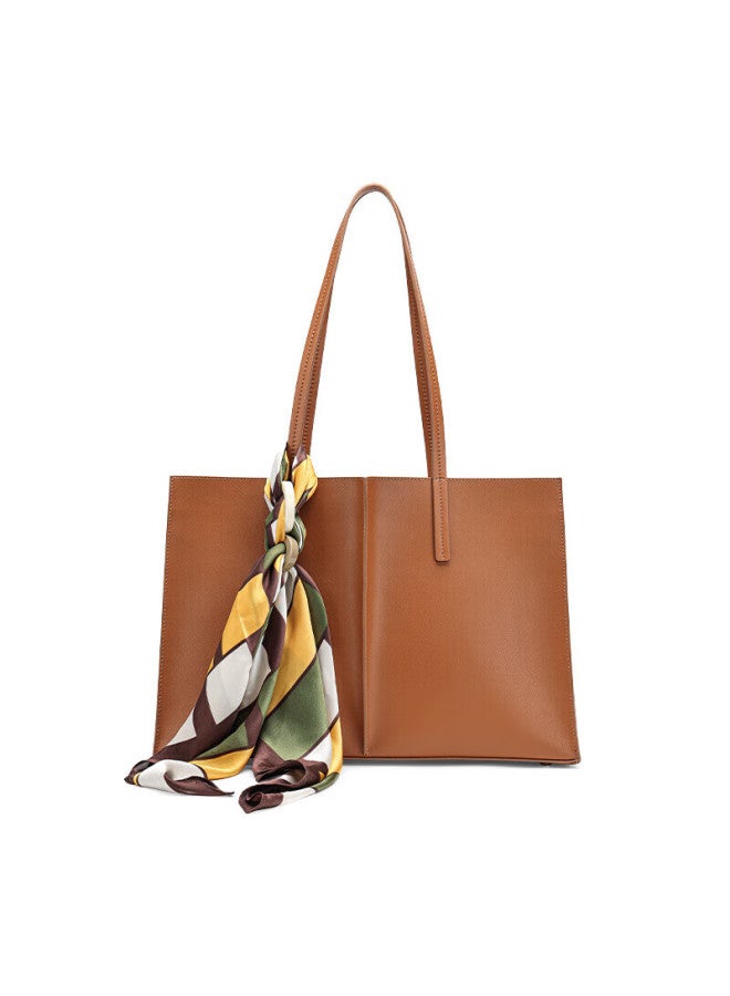 Hongu Leather Handbag, Shoulder Bag And Tote Bag With Large Capacity For Commuting, Women's Scarf Bag, Birthday Gift For Girlfriend - Image 5