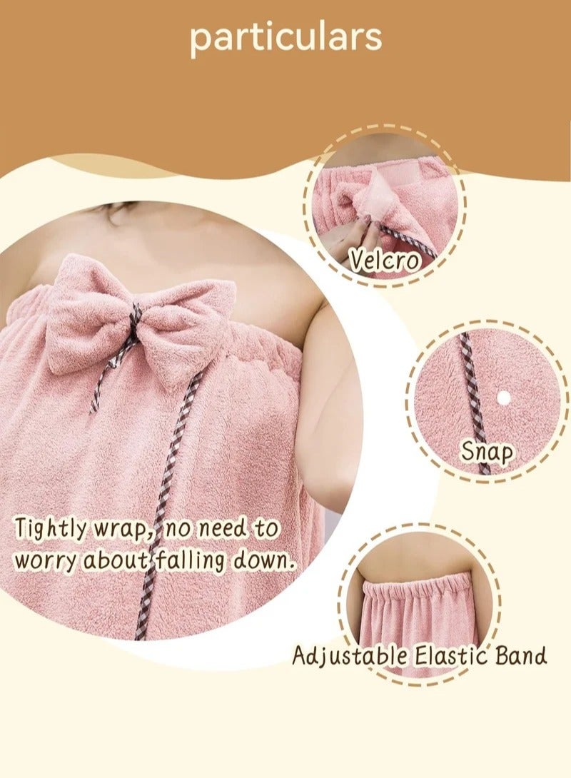 Gigglejoy 2 PCS Bath Towel Set Adjustable Microfiber Soft Towels Bath Wrap Hair Towel Super Absorbent to Quick Drying Hair and Body - Image 4