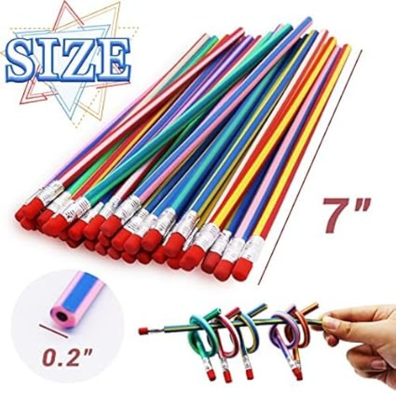 Flexible Pencils 24 Pack Color Magic Pencils - Creative Fun Pencils for Kids School Supplies - Image 2