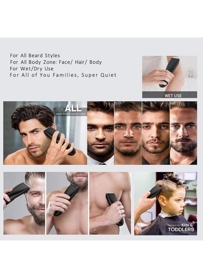 Generic - Body Trimmer for Men and Women, Ball Shaver, Electric Groin & Pubic Hair Trimmer, Waterproof Wet/Dry Groomer, Replaceable Ceramic Male Hygiene Razor Clippers, Standing Recharge Dock - Image 1