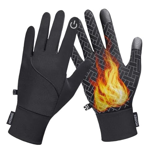 WDZREE Winter Gloves for Men Women Thermal Touch Screen Water Resistant Windproof Anti Slip Palm Warm Glove for Cycling Running Biking Driving Hiking - Image 1