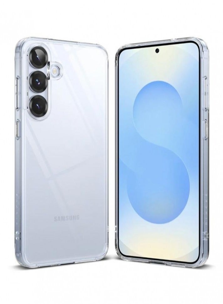 جراب شفاف لهاتف Samsung Galaxy S25، جراب خلفي مطاطي شفاف مقاوم للصدمات ومرن من السيليكون TPU، متوافق مع Samsung Galaxy S25