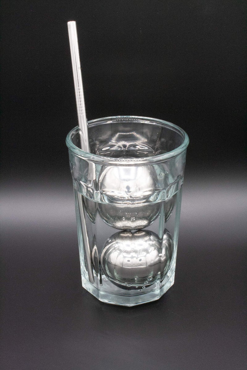 Cestari Whiskey Ball - Reusable Stainless Steel Ice Spheres - Chill Your Scotch, Vodka, Wine - Ice Cube Metal Whiskey Stones - Drink Coolers Gift - Set of 2 - Image 2