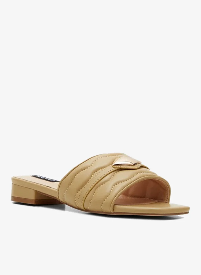 Metal Accent Slide Sandals