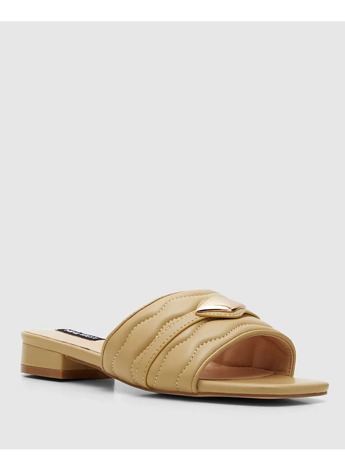 Metal Accent Slide Sandals
