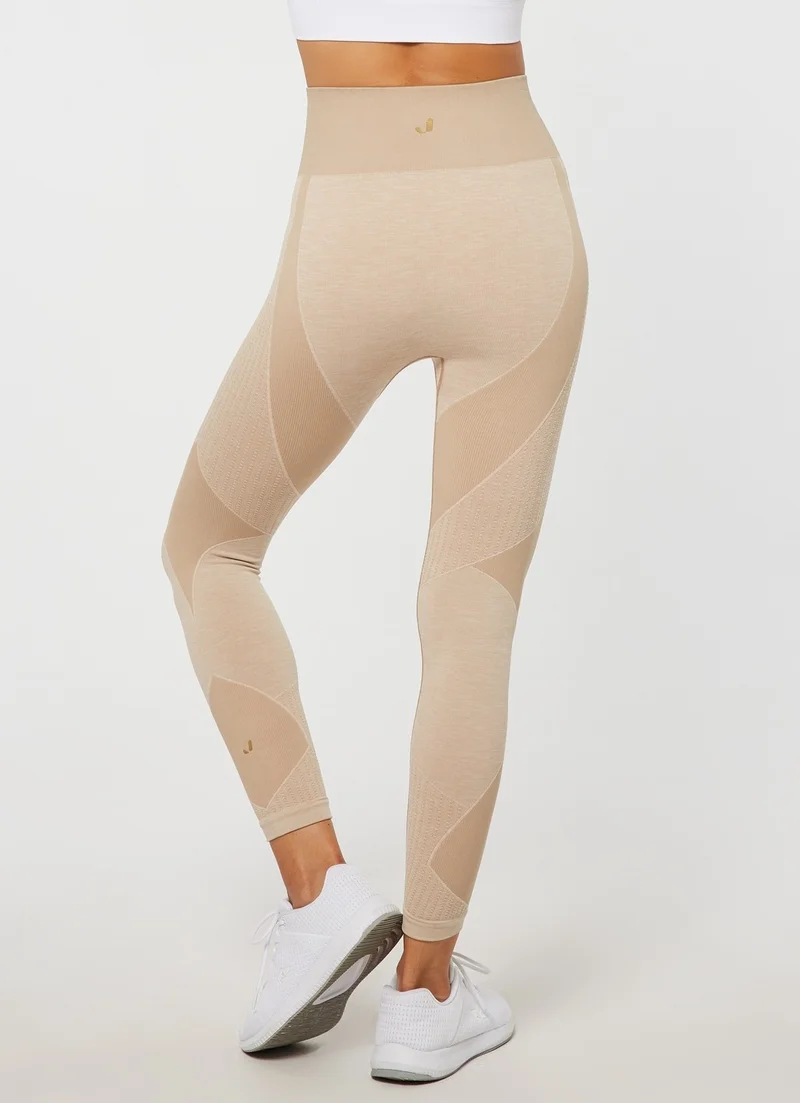 Jerf Bonita Pattern Detailed Shaper Tights Beige