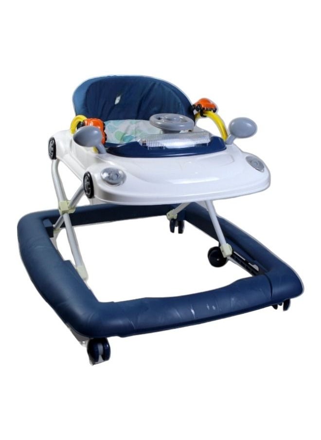 Rally Foldable Soft Cushioned Seat Baby Walker Blue  - Image 1