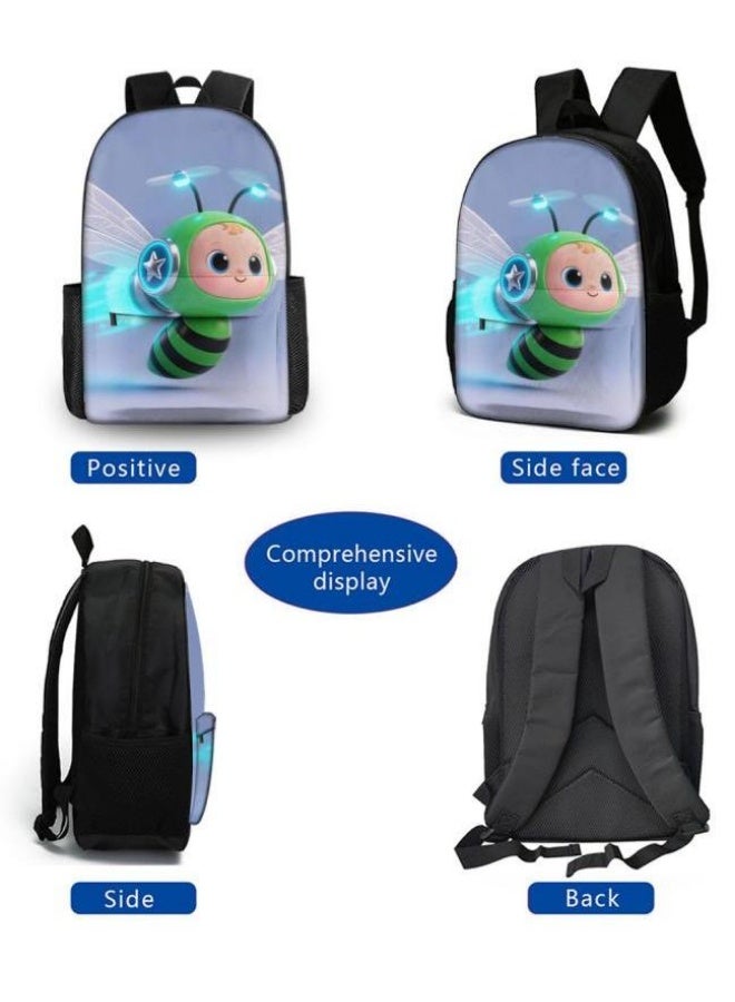 Bright Li Fire Unlock the new fashion of childish fun! Three-piece set of bags, cartoon elements for children and teenagers (students, children, friends' outings, mountain climbing, schooling, etc. can be used) - 32  - Image 3