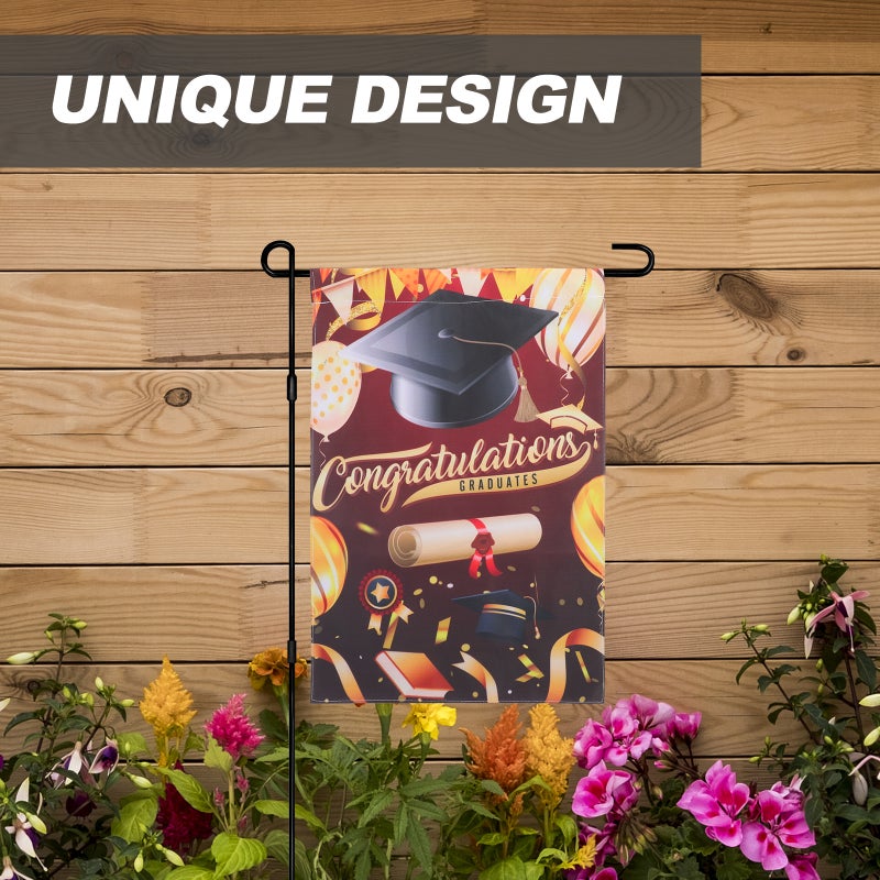 2pcs Graduation Party Garden Flag Outdoor Yard Welcome Flag Festival Garden Flag Graduation Flag - Image 4
