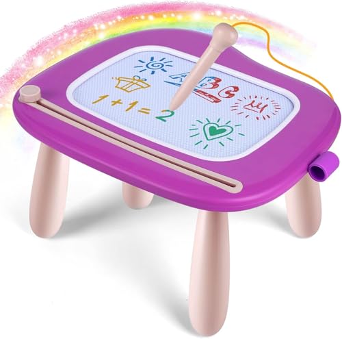Smasiagon Toddler Toys Age 12 Year Old Boys Girls Magnetic Drawing Doodle Board Valentines Day Gifts for Kids Educational Learning Toys for 1 2 3 Year Old Boys Girls Birthday Gifts Purple - Image 1