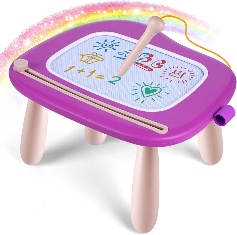 Smasiagon Toddler Toys Age 12 Year Old Boys Girls Magnetic Drawing Doodle Board Valentines Day Gifts for Kids Educational Learning Toys for 1 2 3 Year Old Boys Girls Birthday Gifts Purple - Image 2