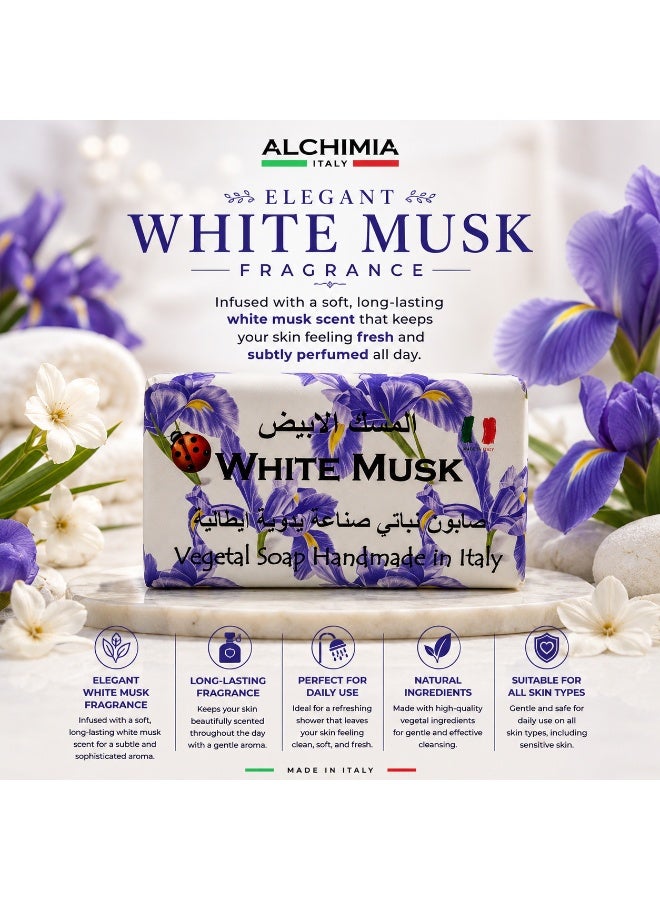 Alchimia Vegetal White Musk Soap 100g | Luxurious Fragrance Face & Body Soap | Gentle Cleansing & Moisturizing | Suitable for All Skin Types - Image 2