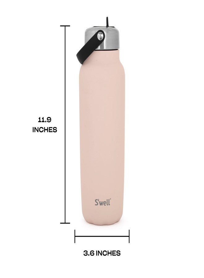 S'well زجاجة س'ويل المصنوعة من الفولاذ المقاوم للصدأ المعاد تدويره مع غطاء قشة قابل للطي ومقبض، 40 أونصة، ملح الهيمالايا، حاويات معزولة ثلاثية الطبقات تحافظ على المشروبات باردة لمدة 54 ساعة وساخنة لمدة 12 ساعة - Image 4