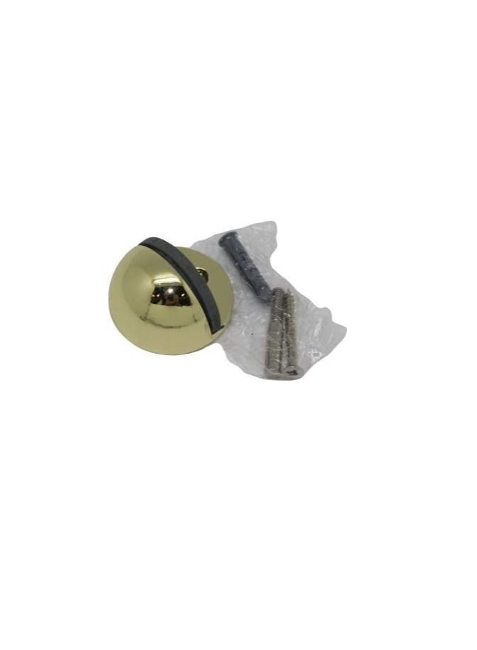 ROBUSTLINE Robustline Door Stopper | Half Round Floor Mount | Heavy Duty Brass Plated Finish  - Image 1