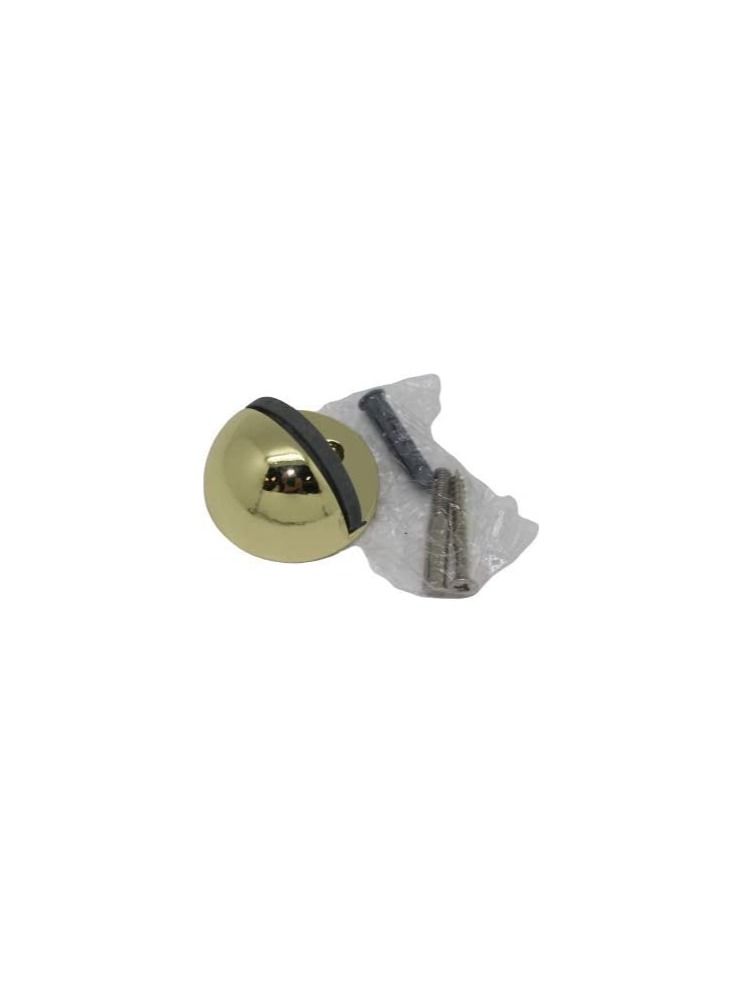 ROBUSTLINE Robustline Door Stopper | Half Round Floor Mount | Heavy Duty Brass Plated Finish  - Image 3