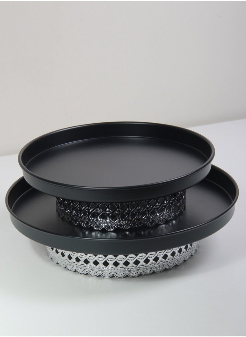 Generic - Serving plate holder for sweets and nuts with a luxurious royal touch (30cm)(26cm) - Image 1