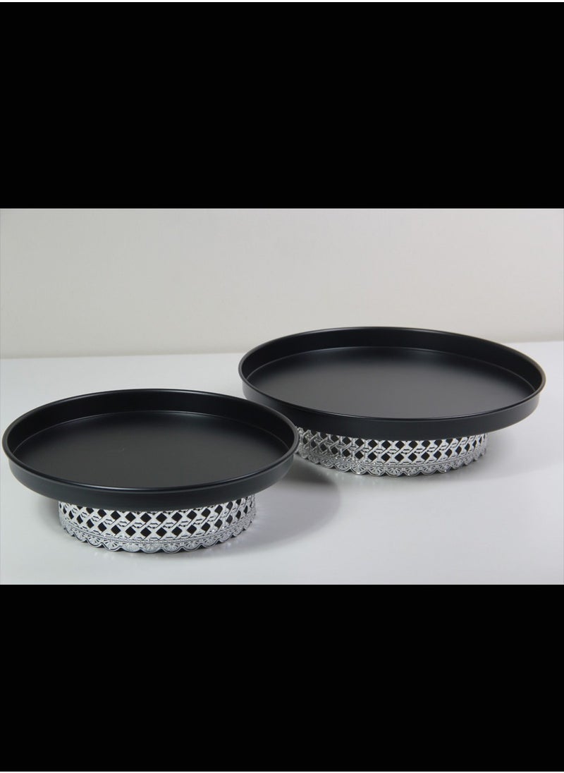 Generic - Serving plate holder for sweets and nuts with a luxurious royal touch (30cm)(26cm) - Image 1