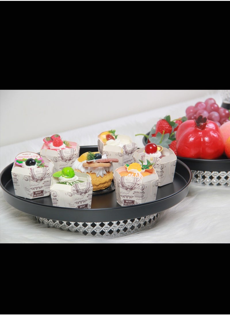 Generic - Serving plate holder for sweets and nuts with a luxurious royal touch (30cm)(26cm) - Image 1