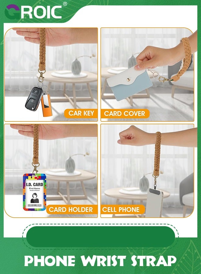 GROIC 2 PCS Phone Wrist Strap, Cell Phone Lanyard, with 2 Phone Tether Tab, Handmade Macrame Keychain, Phone Case Wrist Lanyard for Women Girls - Image 4