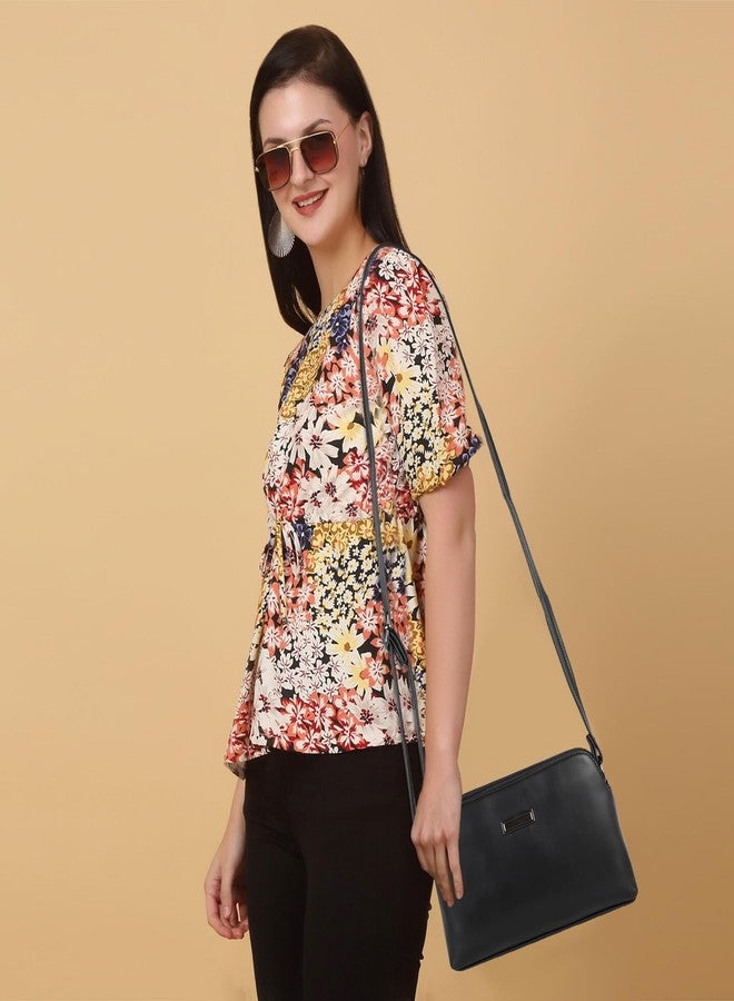 NORVE Synthetic Leather Classy Casual Design Shoulder Crossbody Trendy Side Women Sling Bag - Image 3
