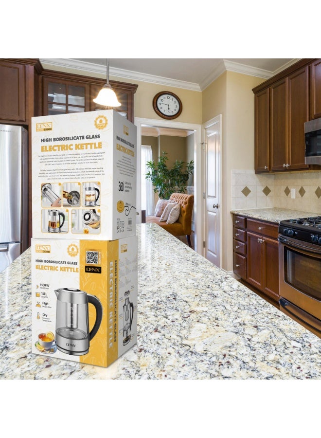 دينكس غلاية كهربائية سعة 1.8 لتر مع تحكم 12 درجة حرارة تصل إلى 24 ساعه، فلتر من الفولاذ المقاوم للصدأ  1500 وات - Image 2