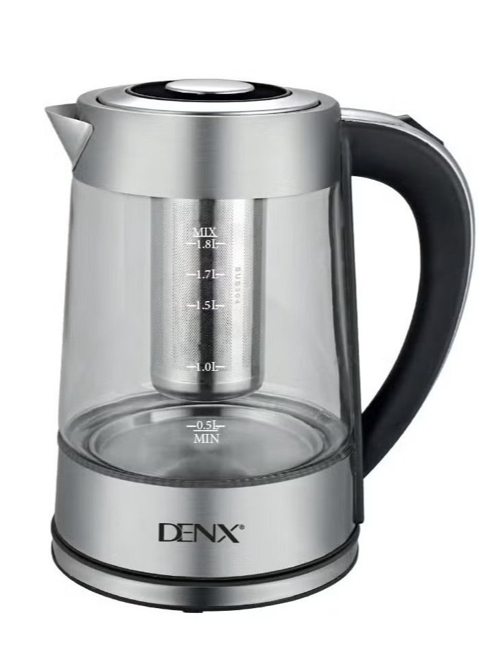 دينكس غلاية كهربائية سعة 1.8 لتر مع تحكم 12 درجة حرارة تصل إلى 24 ساعه، فلتر من الفولاذ المقاوم للصدأ  1500 وات - Image 3