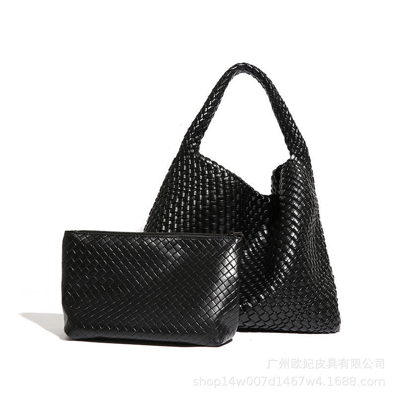 Hand-Woven Women'S Bag, Daily Casual Shoulder Bag, Large-Capacity Underarm Bag, Commuter Trend - Image 1