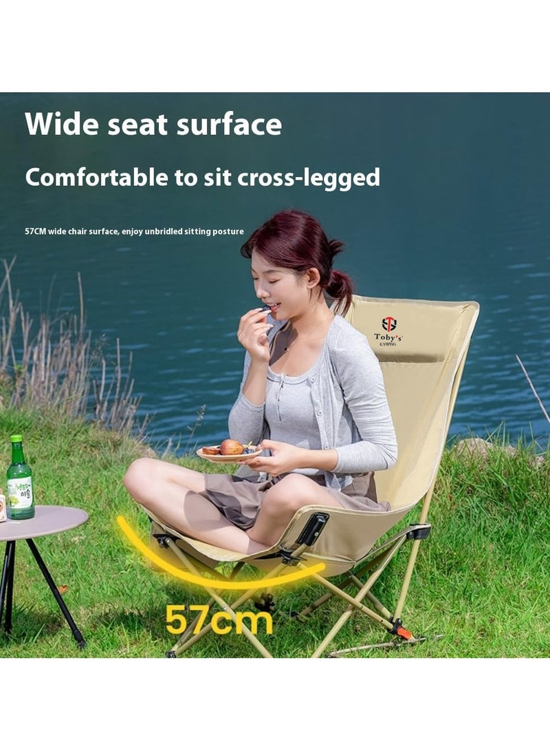 توبيز طاولة تخييم خفيفة الوزن من الألومنيوم باللون الأسود من توبيز مع كرسيين قابلين للطي من الألمنيوم بظهر مرتفع – ارتفاع قابل للتعديل، مجموعة محمولة للأنشطة الخارجية - Image 5