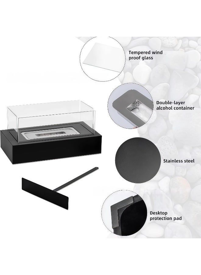 ​موقد نار محمول للاستخدام الداخلي والخارجي مع لهب راقص بتصميم عصري وقاعدة ستيل متينة - Image 4