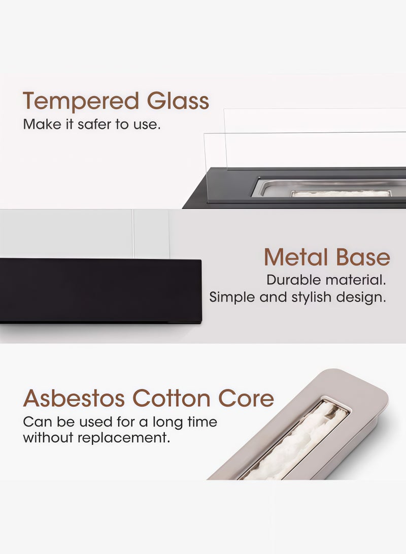 ​موقد نار محمول للاستخدام الداخلي والخارجي مع لهب راقص بتصميم عصري وقاعدة ستيل متينة - Image 5