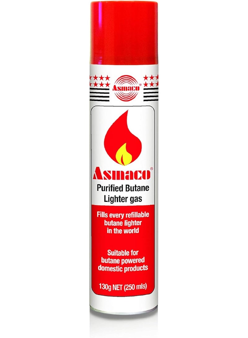 Asmaco Purified Lighter Refilling Gas 200ml – Pack of 3 with Multiple Nozzle Heads – Universal Butane Gas Refill for Torch, Cigar, BBQ & Kitchen Lighters - Image 2