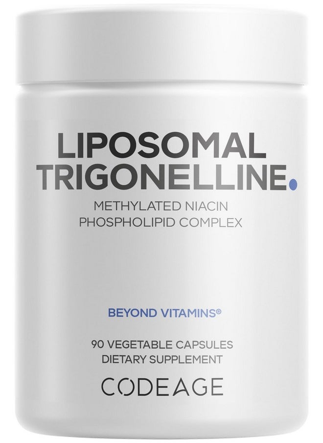 Codeage Codeage Liposomal Trigonelline - 250 mg Per Capsule - 3-Month Supply - Plant-Based Alkaloid - Liposomal Delivery for Bioavailability - Metabolic Health Support - Vegan Nootropic Non-GMO - 90 Capsules  - Image 1