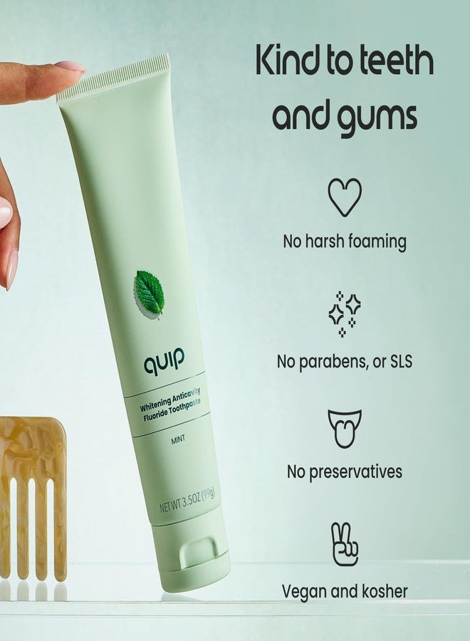 quip Daily Strengthening Anticavity Toothpaste - Fights Cavities - Strengthens Enamel - Gently Whitens - No SLS - Dentist-Recommended Full-Mouth Clean - Mint Flavor - 3.5oz - 3pk - Image 5