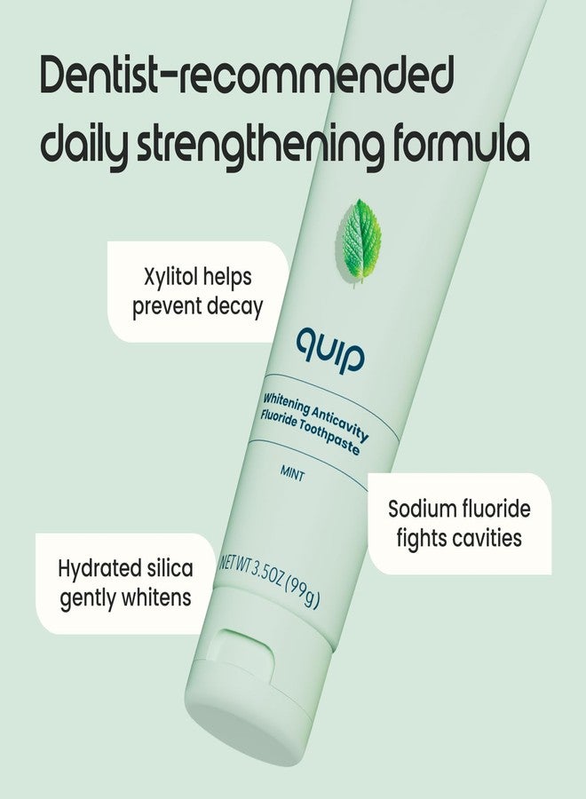 quip Daily Strengthening Anticavity Toothpaste - Fights Cavities - Strengthens Enamel - Gently Whitens - No SLS - Dentist-Recommended Full-Mouth Clean - Mint Flavor - 3.5oz - 3pk - Image 3