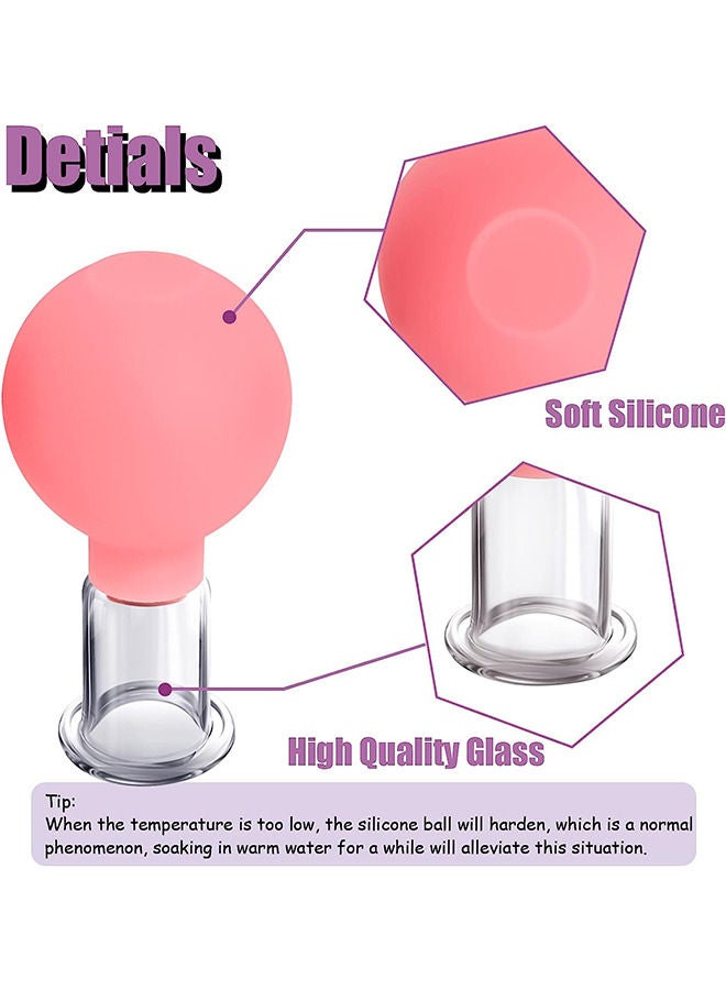Generic 4 Pieces Glass Cupping Therapy Set Silicone Vacuum Suction Cupping Cups Massage for Facial Body Leg Arm Back Shoulder Muscle and Joint Pain  - Image 2