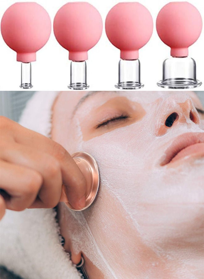 Generic 4 Pieces Glass Cupping Therapy Set Silicone Vacuum Suction Cupping Cups Massage for Facial Body Leg Arm Back Shoulder Muscle and Joint Pain  - Image 5