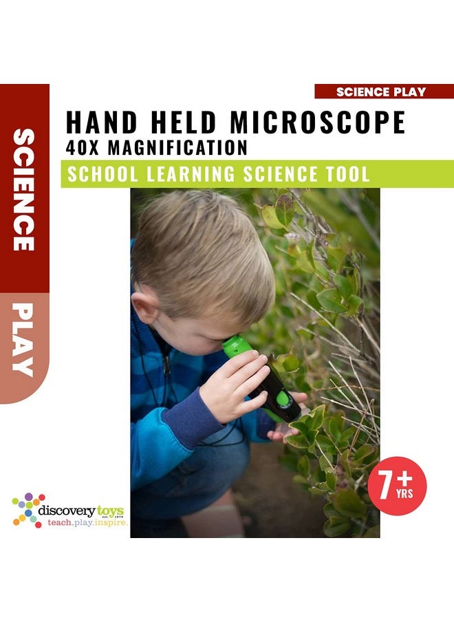 Discovery Toys Discovery Toys Explore IT! Hand HELD 40x Magnification LED Toy Microscope for Kids, STEM & Educational Toy, Interactive Learning, Portable, Ages 8+  - Image 3