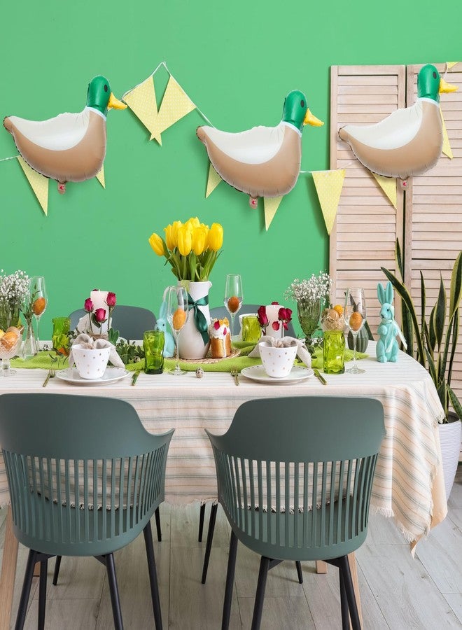 PullCrease 6 Pcs 28.3'' Mallard Duck Shaped Foil Balloons for Duck Hunting Birthday One Lucky Party Decoration Party Supplies - Image 4