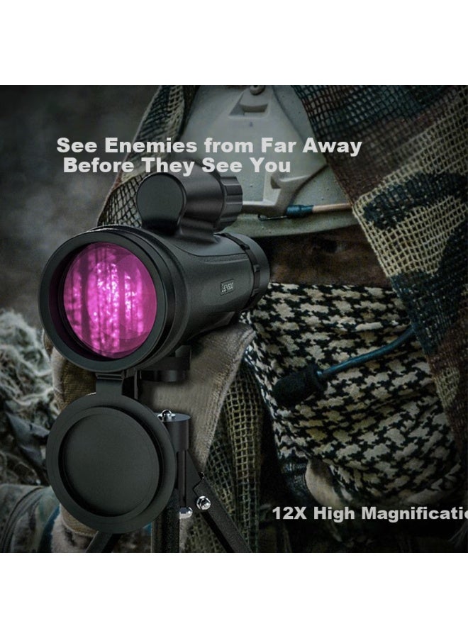 Leaysoo Eagle Eye Series 12x50ed Lens, High-definition High-magnification Binoculars, Ultra-wide Angle, Nitrogen-filled Waterproof Monocular Smartphone Telescope - Image 4