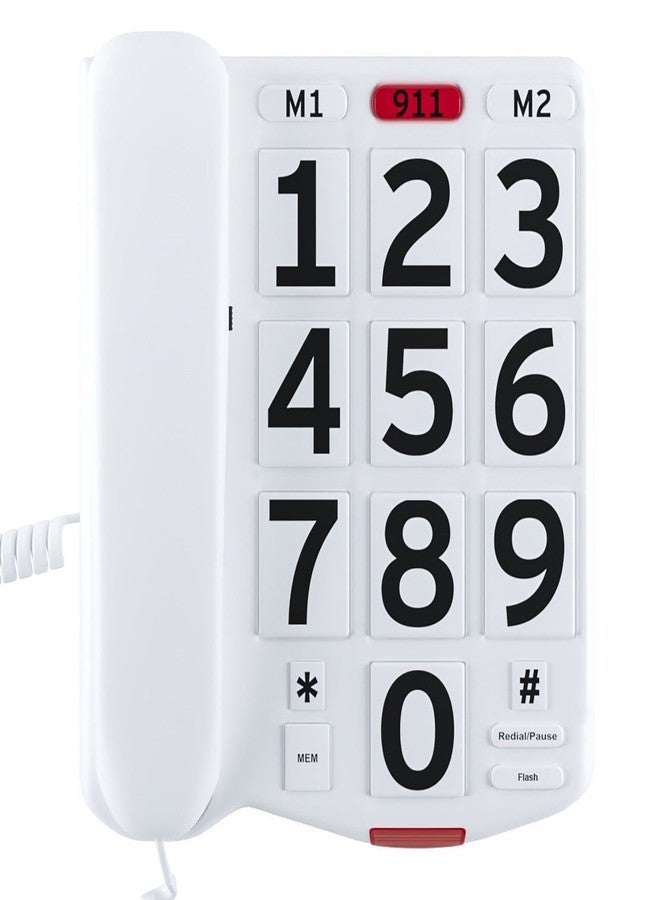 Home Intuition Big Button Corded Phone for Hearing and Visually Impaired Telephone for Seniors with Extra Loud Ringer - Image 1