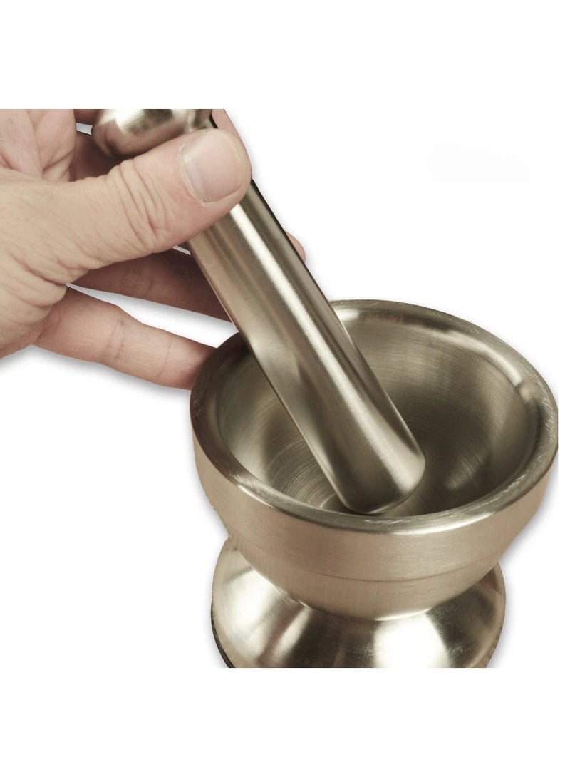 Mortar and Pestle Set Multi Function Garlic Masher Spice Grinder Manual Food Grinding Tool for Kitchen Herb Medicine - Image 2