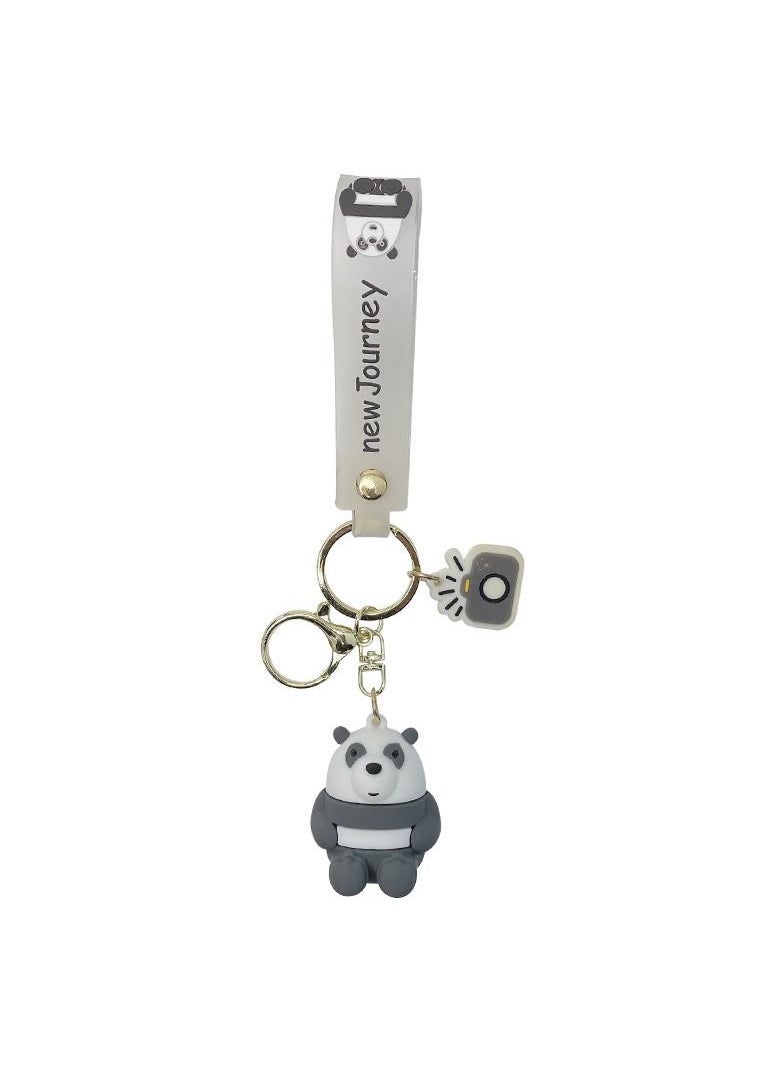 Cute Cartoon Bear Keychain Sitting Design Creative Car Bag Accessory - Image 1